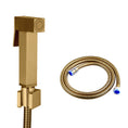 Load image into Gallery viewer, Get the Brass Square Toilet Bidet Spray in Brushed Brass Gold. This stylish and durable bidet spray is a must-have for any modern bathroom. Shop now at Ezymall with fast shipping Australia wide.-Bidet-Ezymall AU
