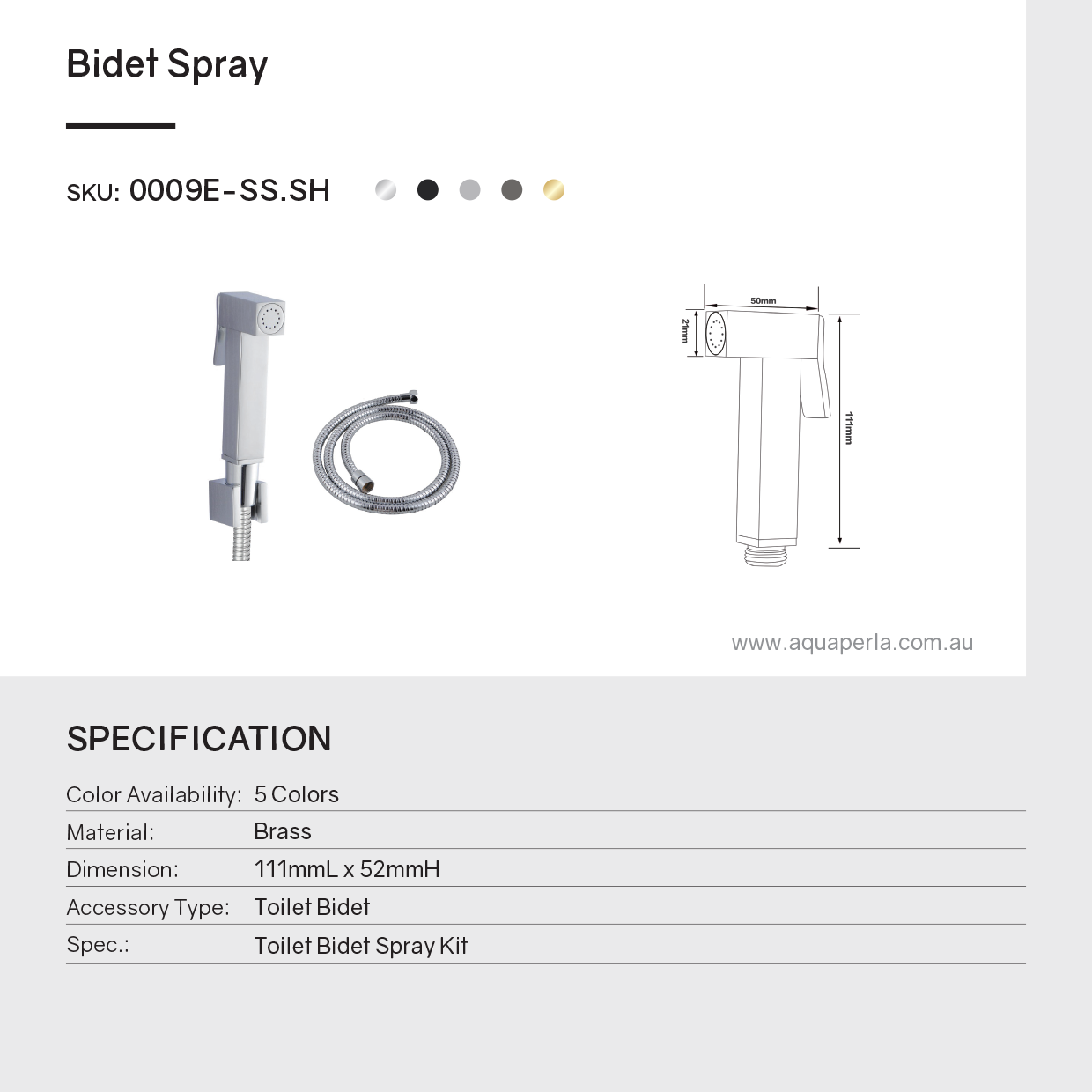 Get the Brass Square Toilet Bidet Spray in Gunmetal Grey. This stylish and durable bidet spray is a must-have for any modern bathroom. Shop now at Ezymall with fast shipping Australia wide.-Bidet-Ezymall AU