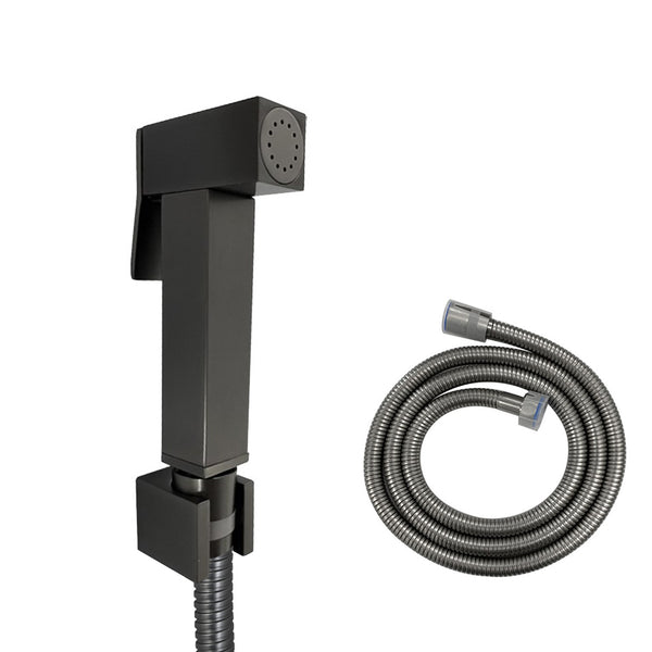 Get the Brass Square Toilet Bidet Spray in Gunmetal Grey. This stylish and durable bidet spray is a must-have for any modern bathroom. Shop now at Ezymall with fast shipping Australia wide.-Bidet-Ezymall AU