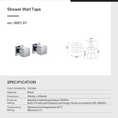 Load image into Gallery viewer, Upgrade your bathroom with this chrome silver square wall taps. Made from solid brass, this pair of taps offers durability and style. Ships fast across Australia.-Wall Mixer-Ezymall AU
