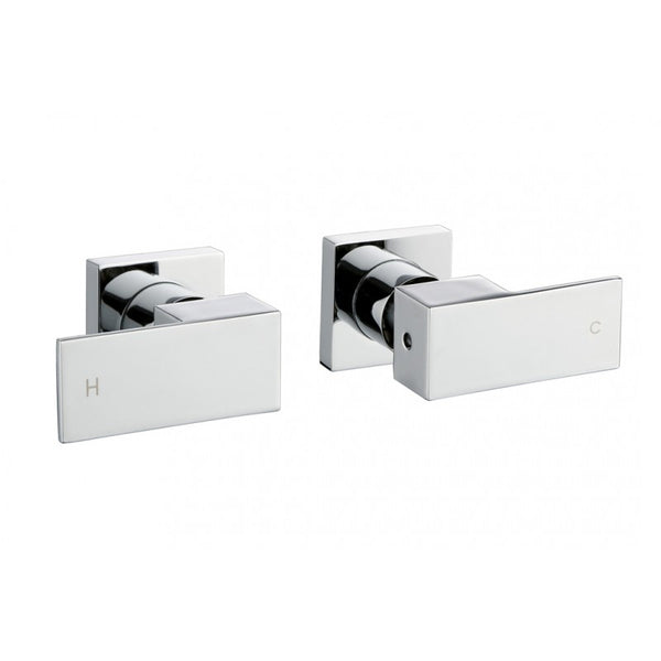 Upgrade your bathroom with our Chrome Silver Brass Wall Taps. This pair of stylish taps offers durability and a modern aesthetic. Shop now and elevate your space!-Wall Mixer-Ezymall AU