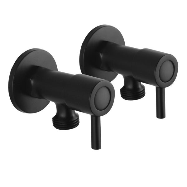 Upgrade your laundry with this pair of black brass washing machine taps. Durable and stylish, these taps provide a modern touch to your laundry setup. Easy to install.-Washing Machine Taps-Ezymall AU