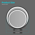 Load image into Gallery viewer, 750mm Round LED Dressing Mirror with Black Frame
