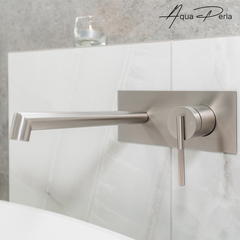 Upgrade your bathroom with the CADDENCE wall spout mixer in solid brass with gunmetal grey finish. Modern design and durable construction. Shop now!-Spout Mixer-Ezymall AU