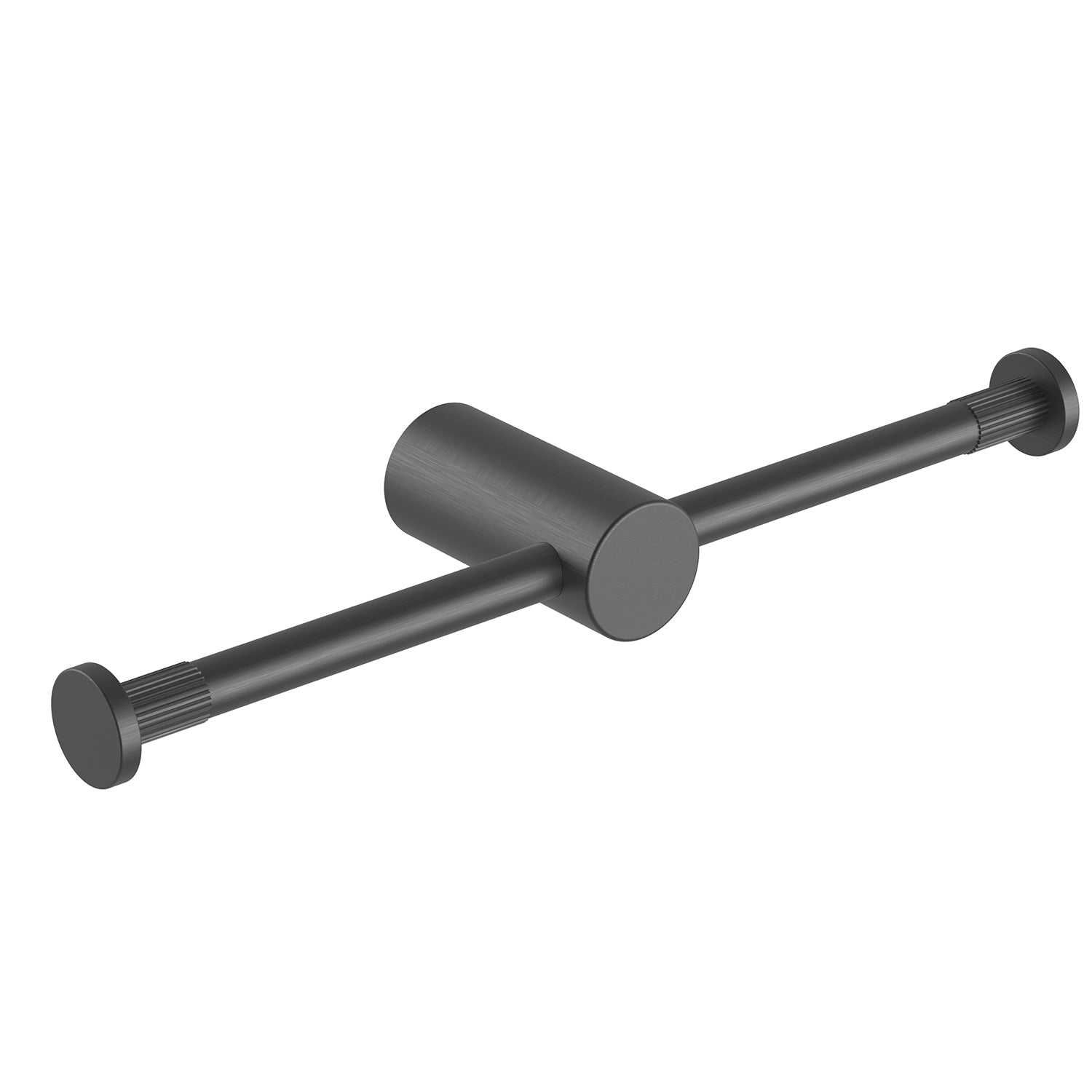 Keep your bathroom organized with the CADDENCE double toilet paper holder in gunmetal grey stainless steel. This stylish and durable holder provides convenient access to toilet paper.-Toilet Paper Holder-Ezymall AU