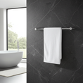 Load image into Gallery viewer, Enhance your bathroom decor with the CADDENCE double towel rail in brushed nickel silver brass, 800mm. This stylish and sturdy rail offers ample space for your towels, keeping them organized.-Towel Rail-Ezymall AU
