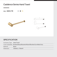 Load image into Gallery viewer, Keep your hand towels organized with the CADDENCE hand towel rail in gunmetal grey. Made from stainless steel, this rail offers durability and a modern aesthetic. Perfect for any bathroom. Shop now!-Hand Towel Rail-Ezymall AU
