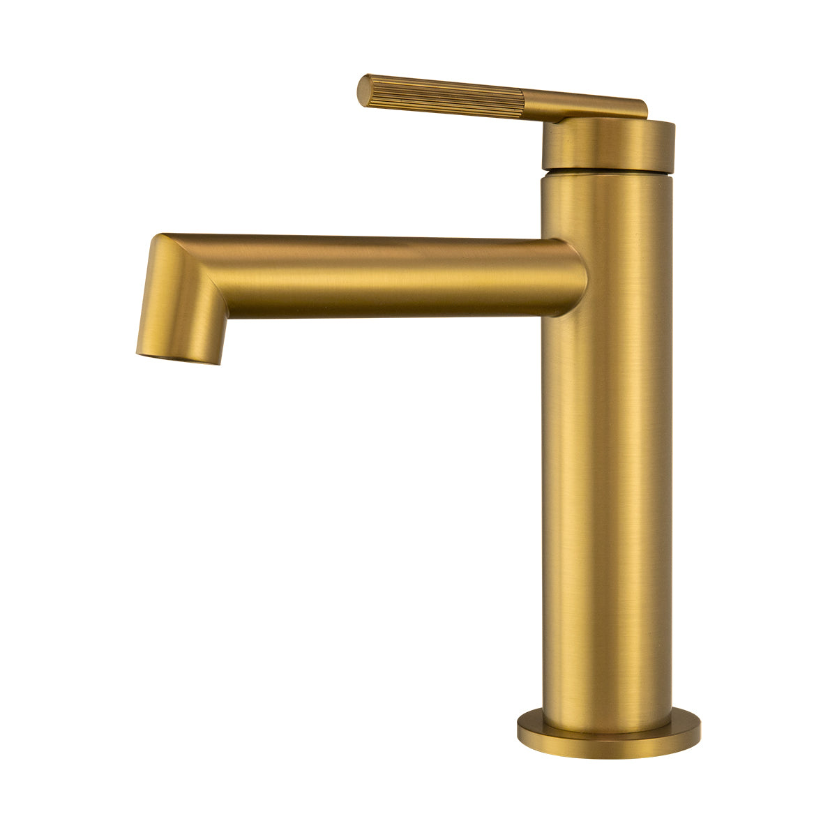 Buy CADDENCE Short Basin Mixer in Solid Brass with Brushed Brass Gold finish. Modern design and durable construction. Shop now!-Basin Mixer-Ezymall AU