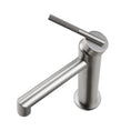 Load image into Gallery viewer, Upgrade your basin with the CADDENCE Short Basin Mixer in Brushed Nickel Silver. Made from solid brass, this mixer offers durability and a modern aesthetic.-Basin Mixer-Ezymall AU
