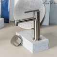 Load image into Gallery viewer, Upgrade your basin with the CADDENCE Short Basin Mixer in Brushed Nickel Silver. Made from solid brass, this mixer offers durability and a modern aesthetic.-Basin Mixer-Ezymall AU
