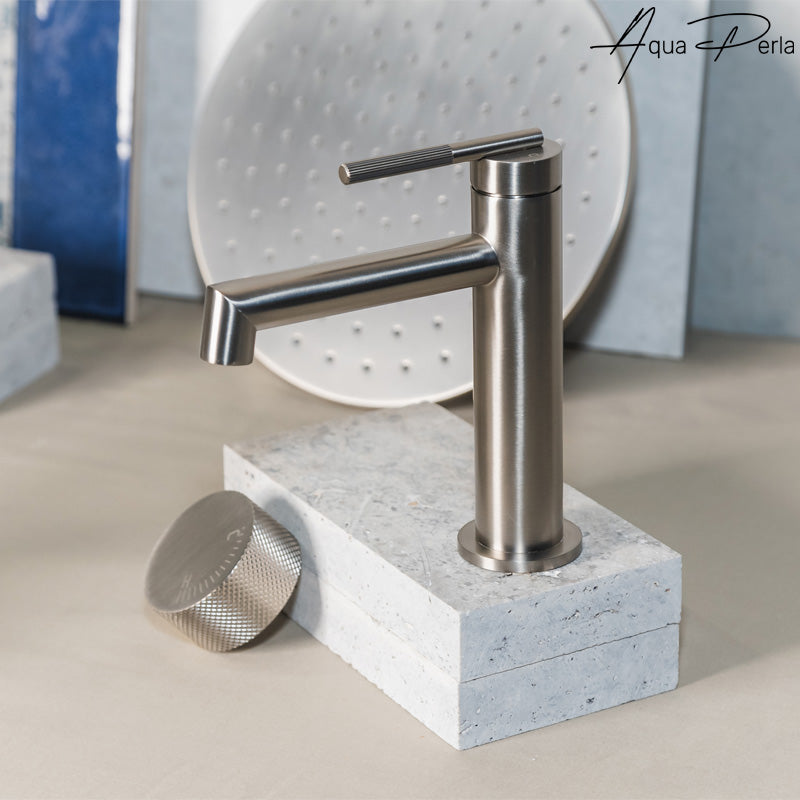 Upgrade your basin with the CADDENCE Short Basin Mixer in Brushed Nickel Silver. Made from solid brass, this mixer offers durability and a modern aesthetic.-Basin Mixer-Ezymall AU