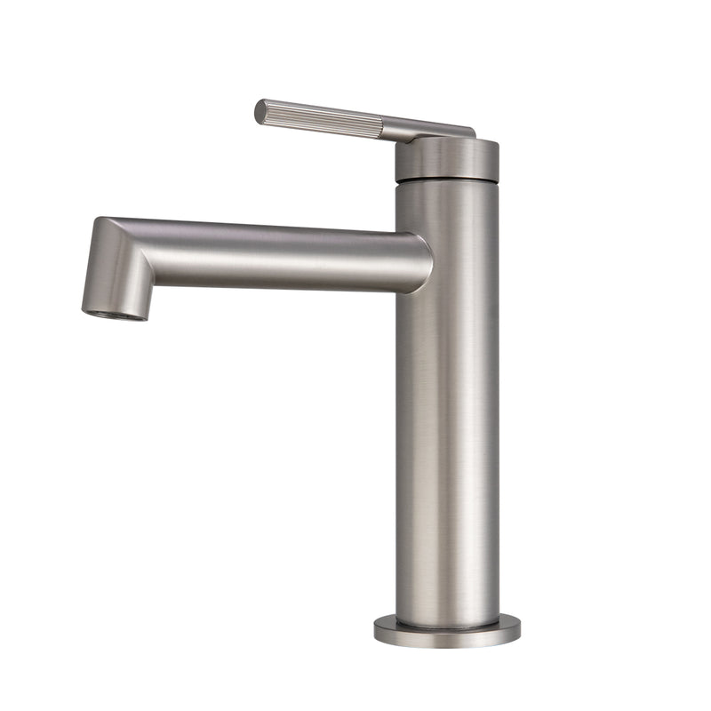 Upgrade your basin with the CADDENCE Short Basin Mixer in Brushed Nickel Silver. Made from solid brass, this mixer offers durability and a modern aesthetic.-Basin Mixer-Ezymall AU