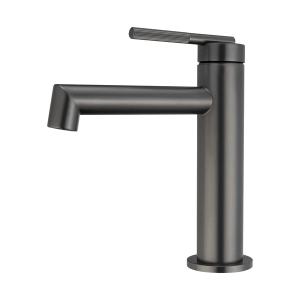 Buy CADDENCE Short Basin Mixer in Solid Brass with Gunmetal Grey finish. Modern design and durable construction. Upgrade your basin today!-Basin Mixer-Ezymall AU