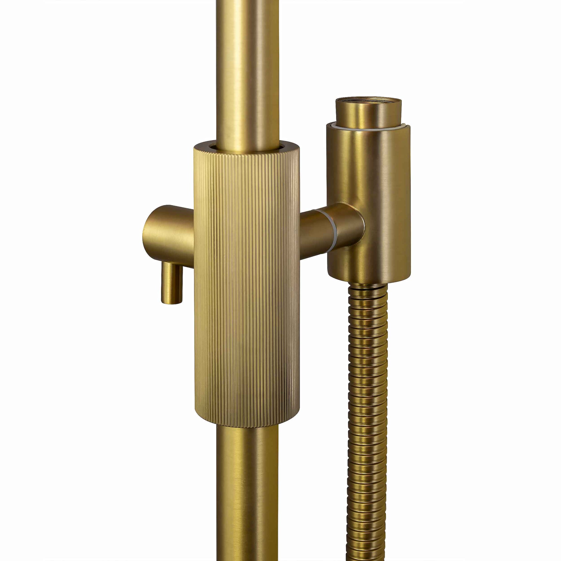 The CADDENCE Shower Rail in Brushed Brass Gold offers a warm and modern solution for your bathroom. Made from stainless steel, this shower rail combines durability with style. Shop now at Ezymall Australia!-Shower Rail-Ezymall AU