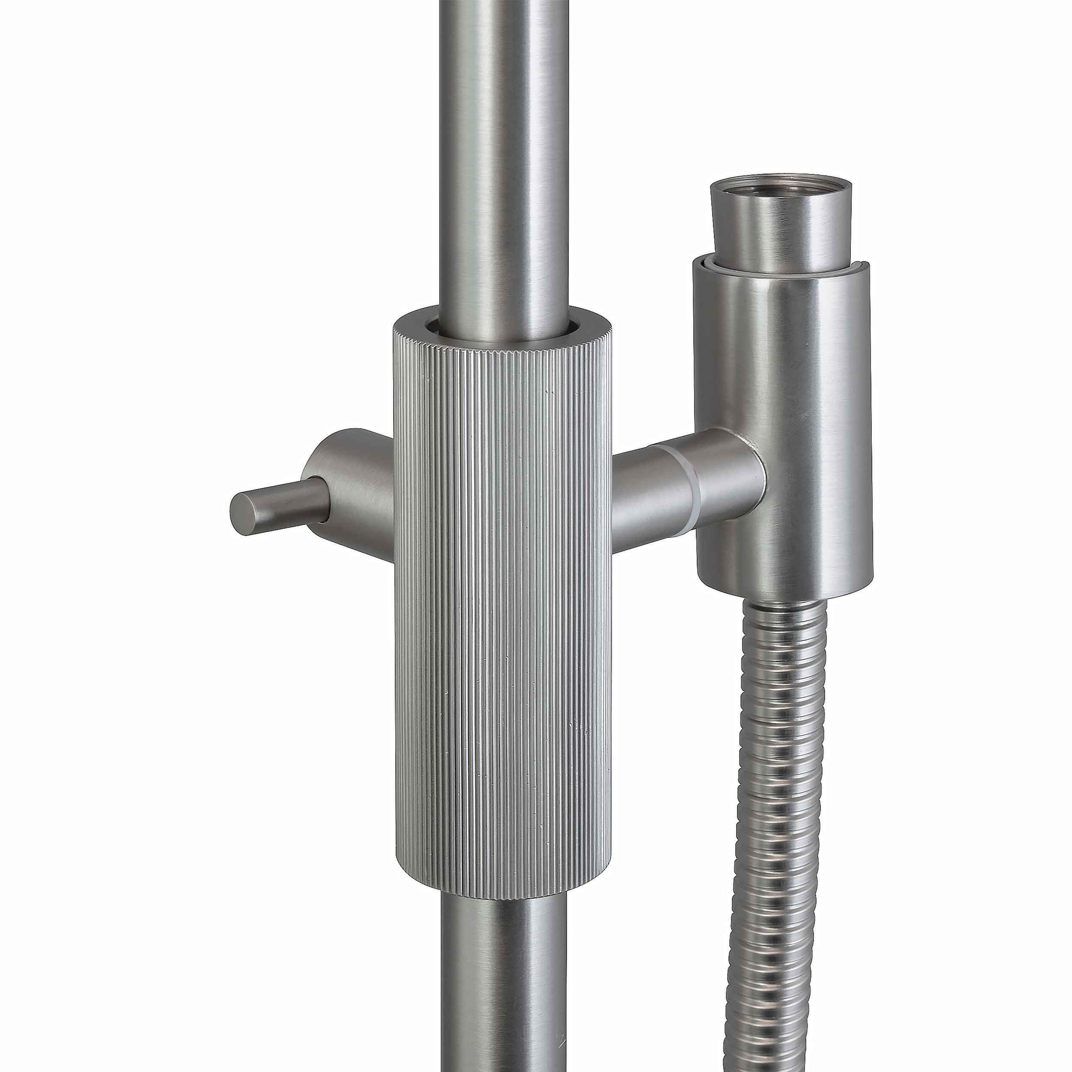 The CADDENCE Shower Rail in Brushed Nickel Silver offers a sleek and modern solution for your bathroom. Made from stainless steel, this shower rail combines durability with style. Shop now at Ezymall Australia!-Shower Rail-Ezymall AU