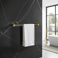 Load image into Gallery viewer, The CADDENCE Single Towel Rail 600mm in Brushed Brass Gold offers a warm and modern solution for your bathroom. Made from solid brass, this towel rail combines durability with style. Shop now at Ezymall Australia!-Towel Rail-Ezymall AU
