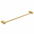 Load image into Gallery viewer, The CADDENCE Single Towel Rail 600mm in Brushed Brass Gold offers a warm and modern solution for your bathroom. Made from solid brass, this towel rail combines durability with style. Shop now at Ezymall Australia!-Towel Rail-Ezymall AU
