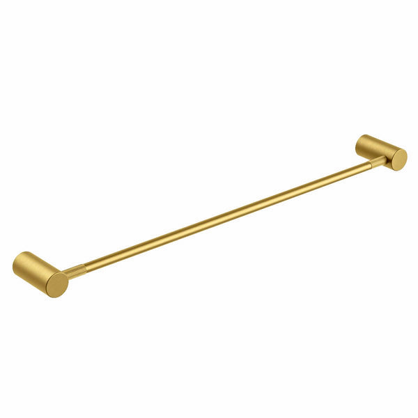 The CADDENCE Single Towel Rail 600mm in Brushed Brass Gold offers a warm and modern solution for your bathroom. Made from solid brass, this towel rail combines durability with style. Shop now at Ezymall Australia!-Towel Rail-Ezymall AU