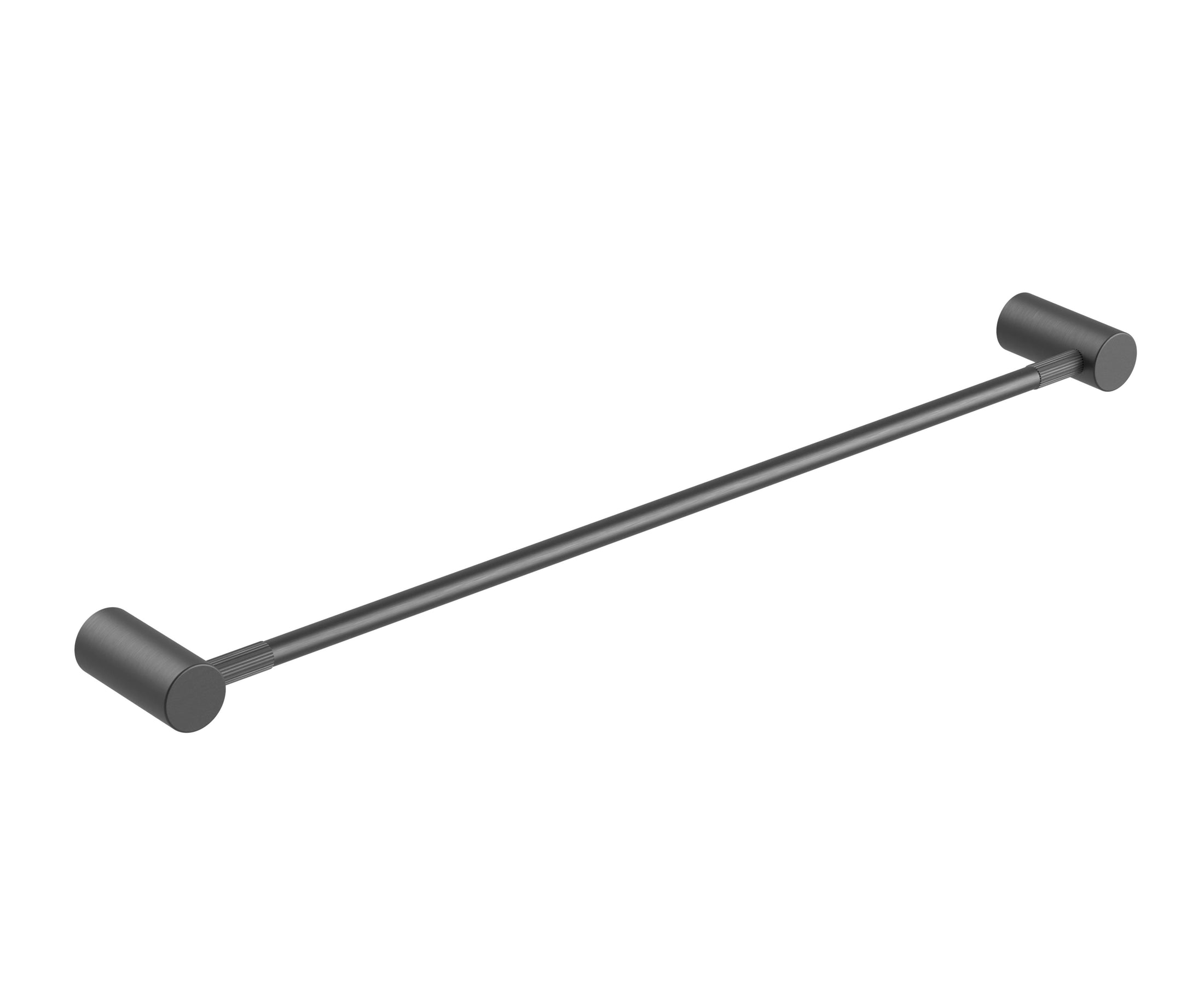 Hang your towels in style with the CADDENCE Single Towel Rail 600mm in brass with a gunmetal grey finish. Its sleek design complements any bathroom decor. Durable and easy to install.-Towel Rail-Ezymall AU