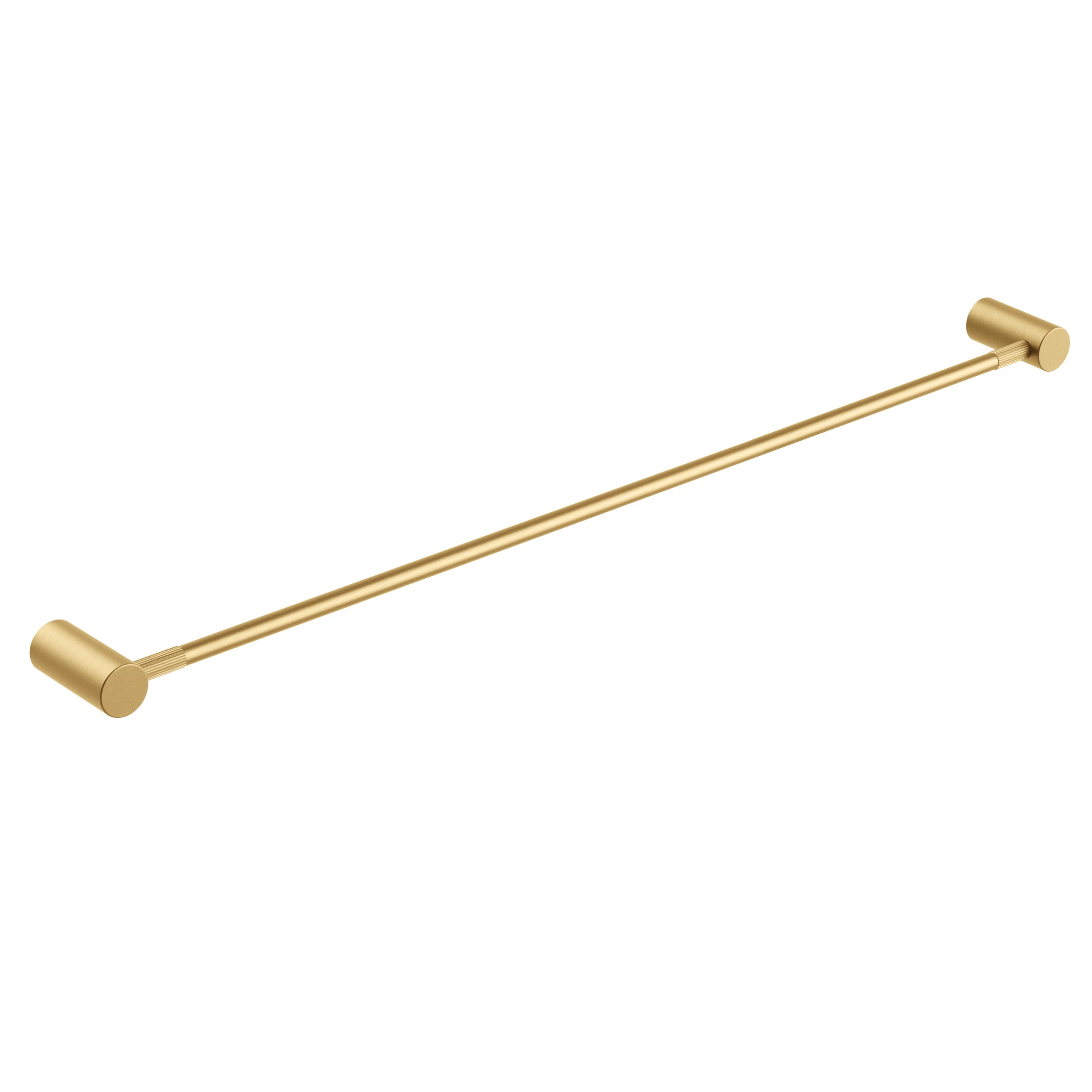 The CADDENCE Single Towel Rail 800mm in Brushed Brass Gold offers a warm and modern solution for your bathroom. Made from solid brass, this towel rail combines durability with style. Shop now at Ezymall Australia!-Towel Rail-Ezymall AU
