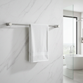 Load image into Gallery viewer, The CADDENCE Single Towel Rail 800mm in Brushed Nickel Silver offers a sleek and modern solution for your bathroom. Made from solid brass, this towel rail combines durability with style. Shop now at Ezymall Australia!-Towel Rail-Ezymall AU
