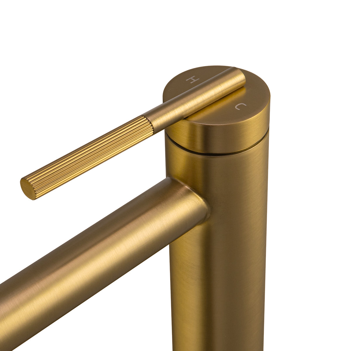 Upgrade your bathroom with the CADDENCE tall basin mixer in solid brass with brushed brass gold finish. Modern design and durable construction. Shop now!-Basin Mixer-Ezymall AU