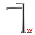 Load image into Gallery viewer, Buy CADDENCE Tall Basin Mixer in Solid Brass with Brushed Nickel Silver finish. Modern design and durable construction. Upgrade your basin today!-Basin Mixer-Ezymall AU
