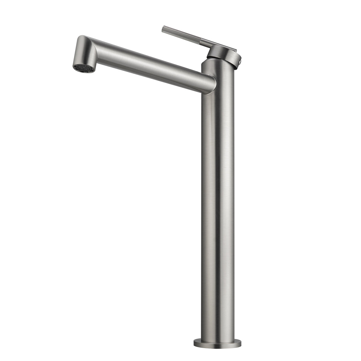 Buy CADDENCE Tall Basin Mixer in Solid Brass with Brushed Nickel Silver finish. Modern design and durable construction. Upgrade your basin today!-Basin Mixer-Ezymall AU