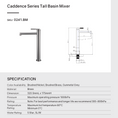 Load image into Gallery viewer, Buy CADDENCE Tall Basin Mixer in Solid Brass with Brushed Nickel Silver finish. Modern design and durable construction. Upgrade your basin today!-Basin Mixer-Ezymall AU
