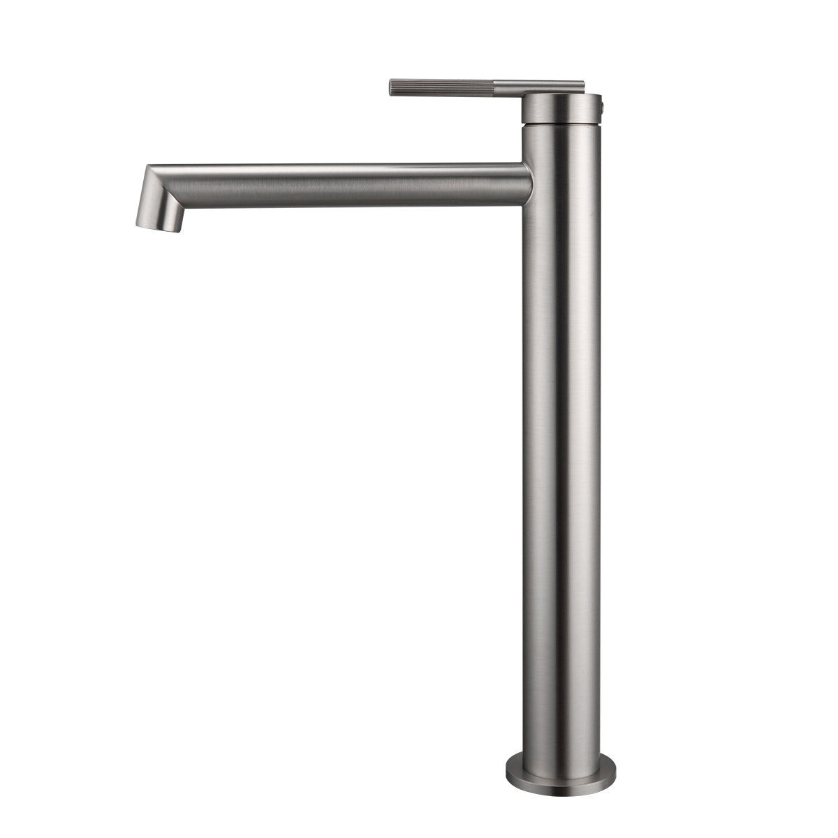 Buy CADDENCE Tall Basin Mixer in Solid Brass with Brushed Nickel Silver finish. Modern design and durable construction. Upgrade your basin today!-Basin Mixer-Ezymall AU