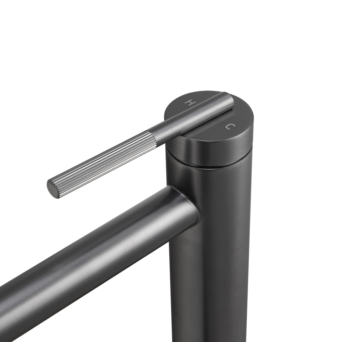Enhance your basin with the CADDENCE Tall Basin Mixer. Constructed from solid brass with a gunmetal grey finish. This stylish mixer adds a touch of elegance to any bathroom, combining durability with modern design.-Basin Mixer-Ezymall AU