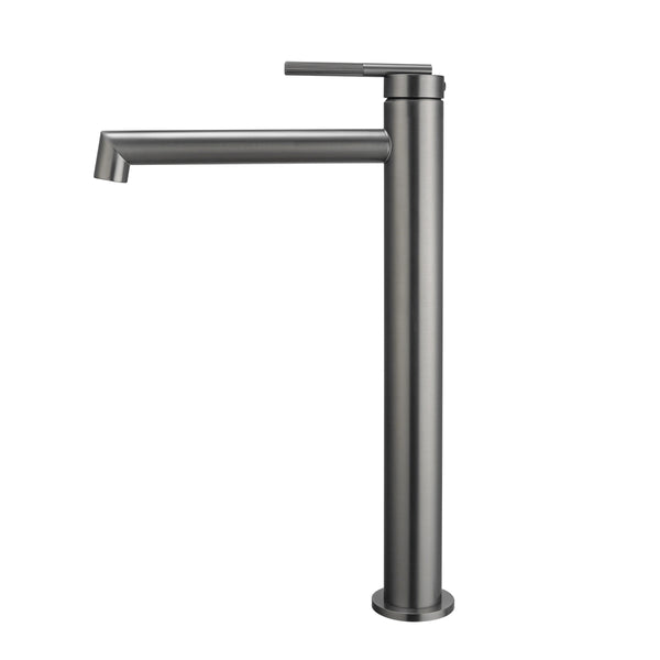 Enhance your basin with the CADDENCE Tall Basin Mixer. Constructed from solid brass with a gunmetal grey finish. This stylish mixer adds a touch of elegance to any bathroom, combining durability with modern design.-Basin Mixer-Ezymall AU