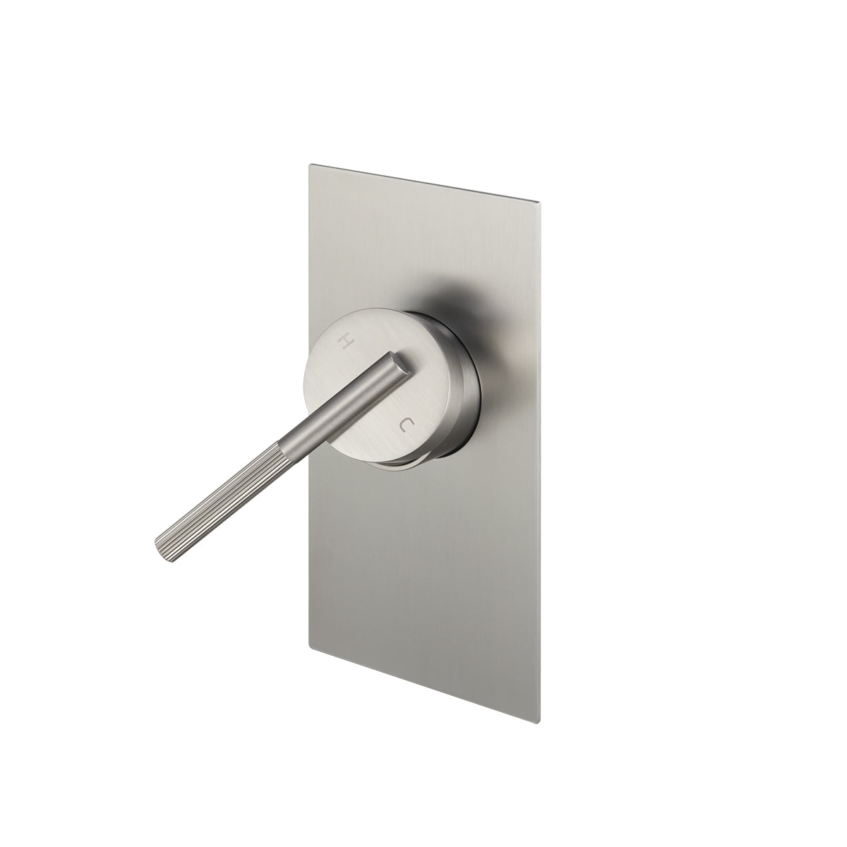 Caddence wall mixer tap solid brass brushed nickel silver – view 2