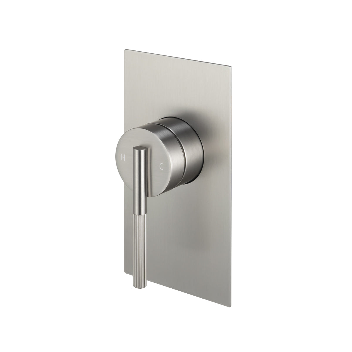 Caddence wall mixer tap solid brass brushed nickel silver
