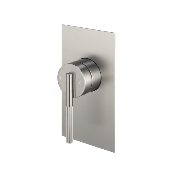 Buy CADDENCE Wall Mixer in Solid Brass with Brushed Nickel Silver finish. Modern design and durable construction. Upgrade your bathroom today!-Wall Mixer-Ezymall AU