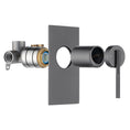 Load image into Gallery viewer, Upgrade your bathroom with the CADDENCE wall mixer in solid brass with gunmetal grey finish. Modern design and durable construction. Shop now!-Wall Mixer-Ezymall AU
