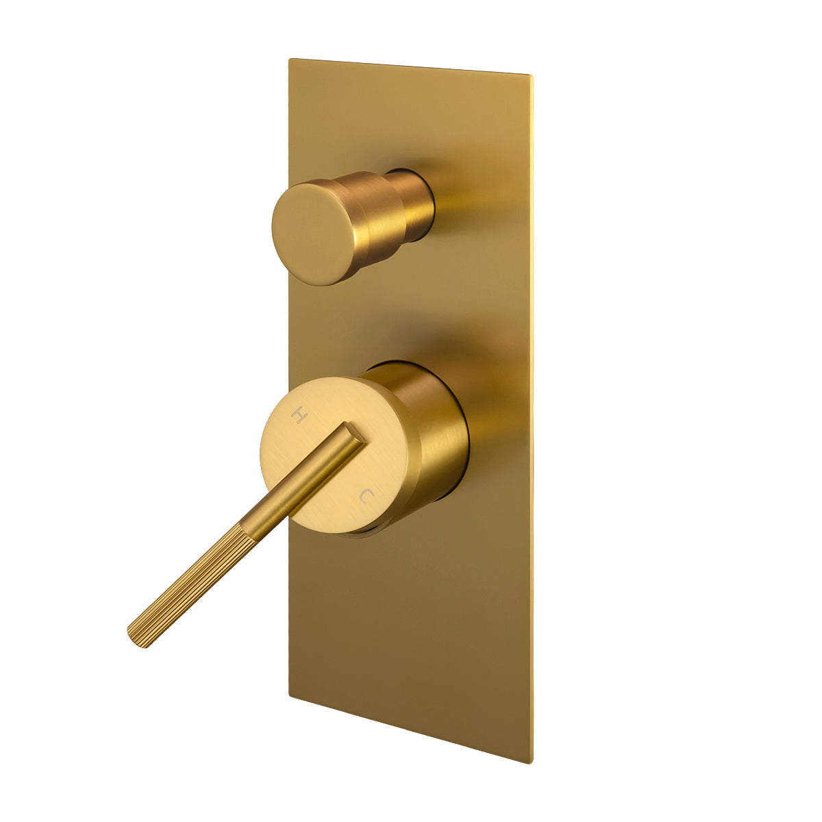 Upgrade your bathroom with the CADDENCE diverter mixer in solid brass with brushed brass gold finish. Modern design and durable construction. Shop now!-Diverter Mixer-Ezymall AU