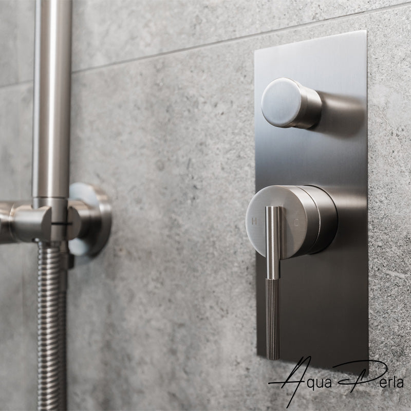 Upgrade your bathroom with the CADDENCE diverter mixer in solid brass with gunmetal grey finish. Modern design and durable construction. Shop now!-Diverter Mixer-Ezymall AU