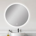 Load image into Gallery viewer, Carysil 750mm round front-lit LED bathroom mirror above a vanity
