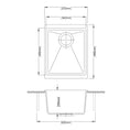 Load image into Gallery viewer, The Carysil Enigma White Granite Stone Sink offers a modern look. Measuring 370x460x220mm, this single bowl sink is a stylish and durable addition to your kitchen. Shop now!-Kitchen Sink-Ezymall AU
