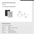 Load image into Gallery viewer, The Carysil Enigma White Granite Stone Sink offers a modern look. Measuring 370x460x220mm, this single bowl sink is a stylish and durable addition to your kitchen. Shop now!-Kitchen Sink-Ezymall AU

