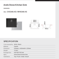 Load image into Gallery viewer, The Carysil Enigma White Granite Stone Sink offers a modern look. Measuring 530x460x220mm, this single bowl sink is a stylish and durable addition to your kitchen. Shop now!-Kitchen Sink-Ezymall AU

