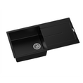 Load image into Gallery viewer, The Carysil Enigma Black Granite Stone Sink offers a modern look. This single bowl sink with draining board (1000x500mm) is a stylish and durable addition to your kitchen. Shop now!-Kitchen Sink-Ezymall AU
