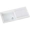 Load image into Gallery viewer, The Carysil Enigma White Granite Stone Sink offers a modern look. This single bowl sink with draining board (1000x500mm) is a stylish and durable addition to your kitchen. Shop now!-Kitchen Sink-Ezymall AU
