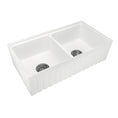 Load image into Gallery viewer, Premium 838mm Carysil fireclay double bowl sink in Snova White. Durable, hygienic and perfect for busy family kitchens.-Kitchen Sink-Ezymall AU
