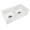 Load image into Gallery viewer, Premium 838mm Carysil fireclay double bowl sink in Snova White. Durable, hygienic and perfect for busy family kitchens.-Kitchen Sink-Ezymall AU
