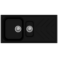 Load image into Gallery viewer, Upgrade to the Carysil Granite 1 & 1/4 Bowl Kitchen Sink with Drain Board in Black. This sink offers style and practicality. Fast Australia wide delivery.-Kitchen Sink-Ezymall AU
