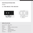 Load image into Gallery viewer, Get the Carysil Granite 1 & 3/4 Bowl Kitchen Sink with Drain Board in Black. Shop now at Ezymall for fast delivery across Australia.-Kitchen Sink-Ezymall AU
