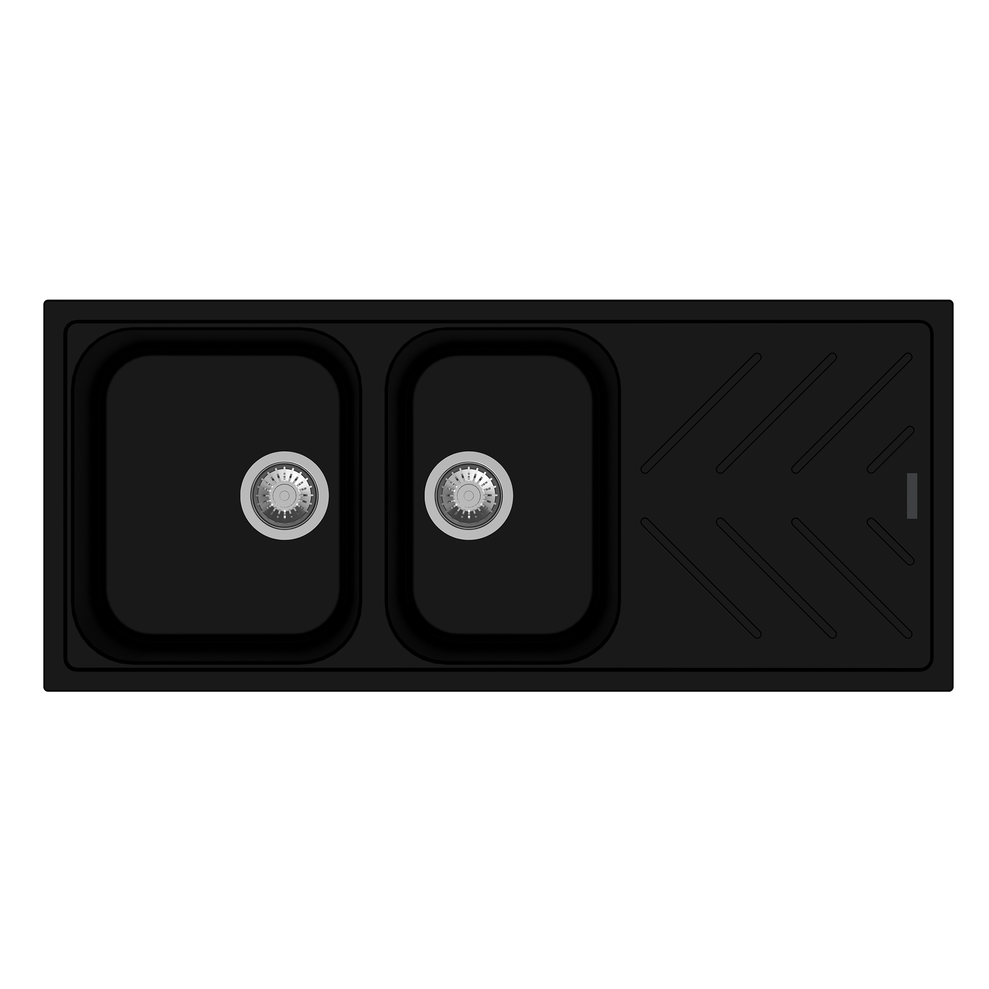 Get the Carysil Granite 1 & 3/4 Bowl Kitchen Sink with Drain Board in Black. Shop now at Ezymall for fast delivery across Australia.-Kitchen Sink-Ezymall AU