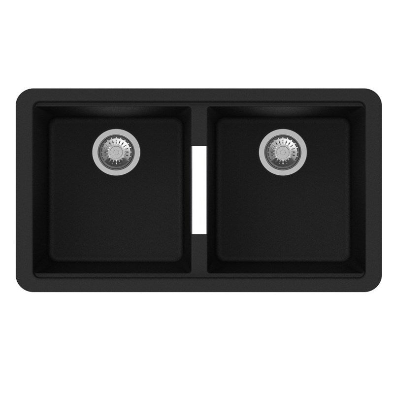 Upgrade your kitchen with the Carysil Granite Double Bowl Kitchen Sink in Black. Measuring 824x481x241mm, this sink combines durability with modern style. Shop now at Ezymall!-Kitchen Sink-Ezymall AU